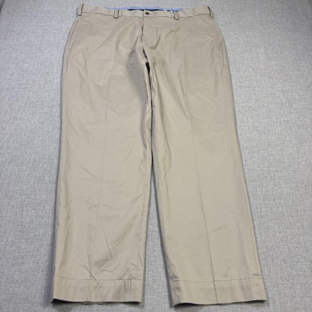 Brooks Brothers Advantage Chino Pants Mens 40x29 Beige Cotton Lycra Stretch